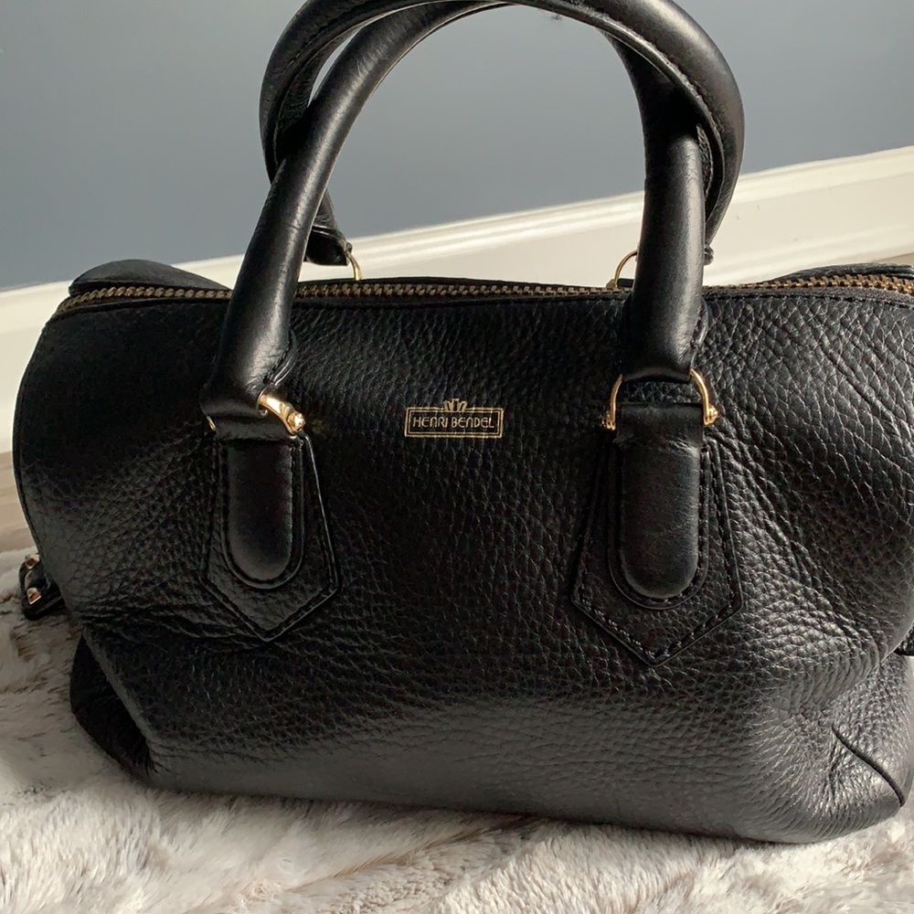 Henri Bendel leather bowling bag